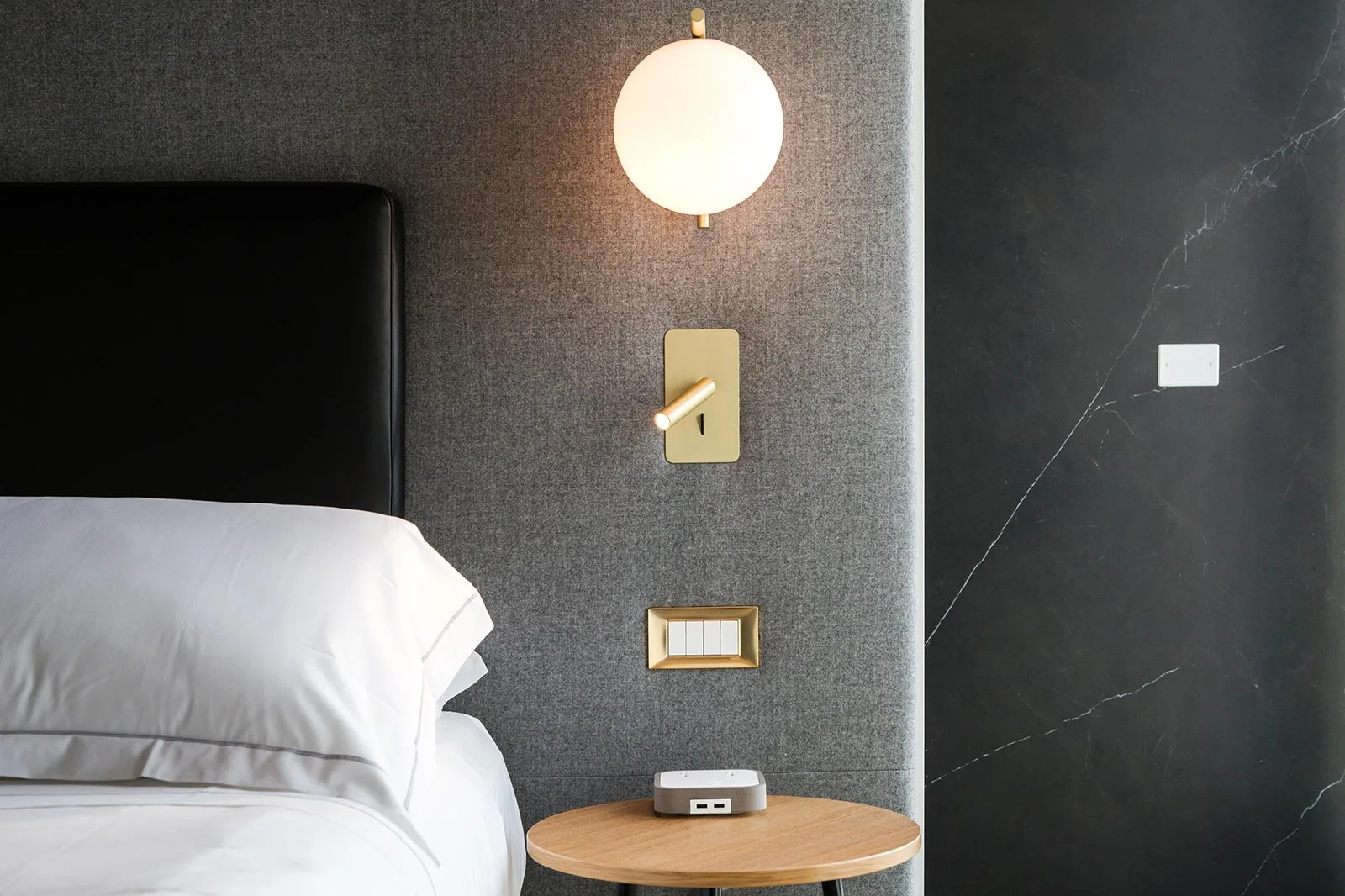 realizzazione management boutique hotel lago minimal arredo dettaglio