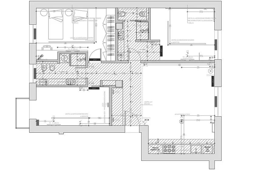 progettazione casa layout