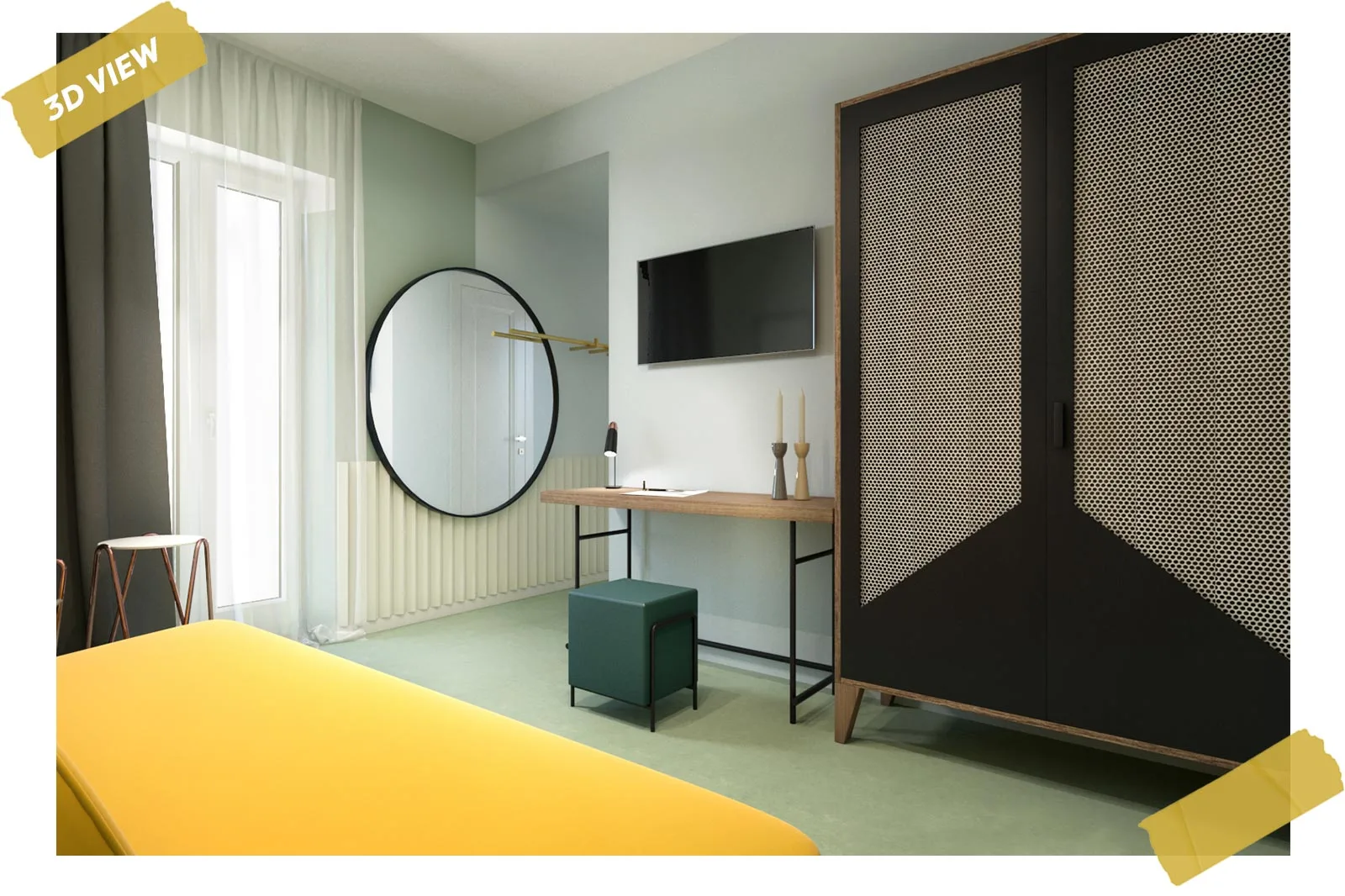 progettazione hotel garda lago rendering effetto finale