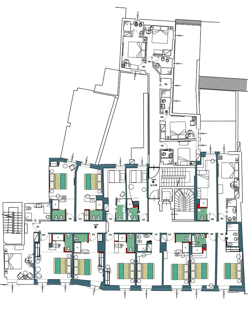 progettazione layout hotel albergo classico moderno lusso
