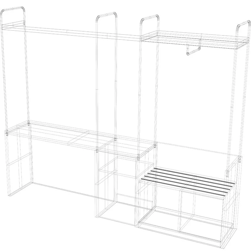 progettazione hotel moderno disegno esecutivo arredo armadio